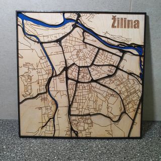 Objavte krásu Žiliny na tejto úžasne vypracovanej drevenej mape. Každá ulica a každý tok sú vyrezávané s láskou a...